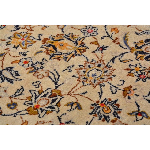 Beige Middle Eastern Kashan Rug For Sale - Image 8 of 10