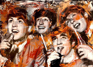 Ivana Burello, The Beatles, 2020, Mixed Media Artwork