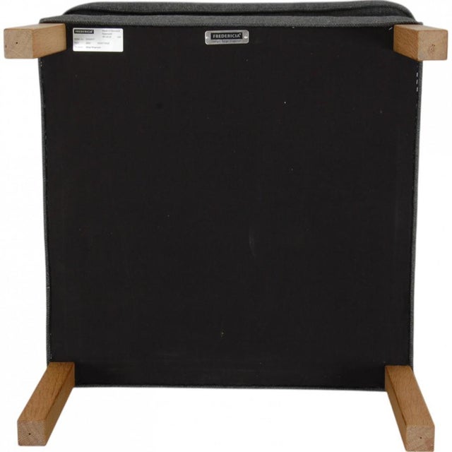 Textile 2202 Stool in Gray Fabric by Børge Mogensen For Sale - Image 7 of 13