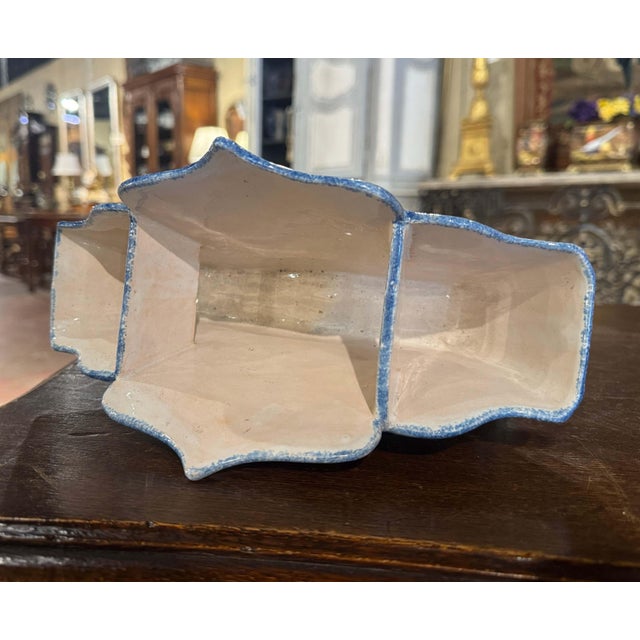 Ceramic 19th Century French Hand Painted Faience Jardiniere Signed Henriot Quimper For Sale - Image 7 of 8