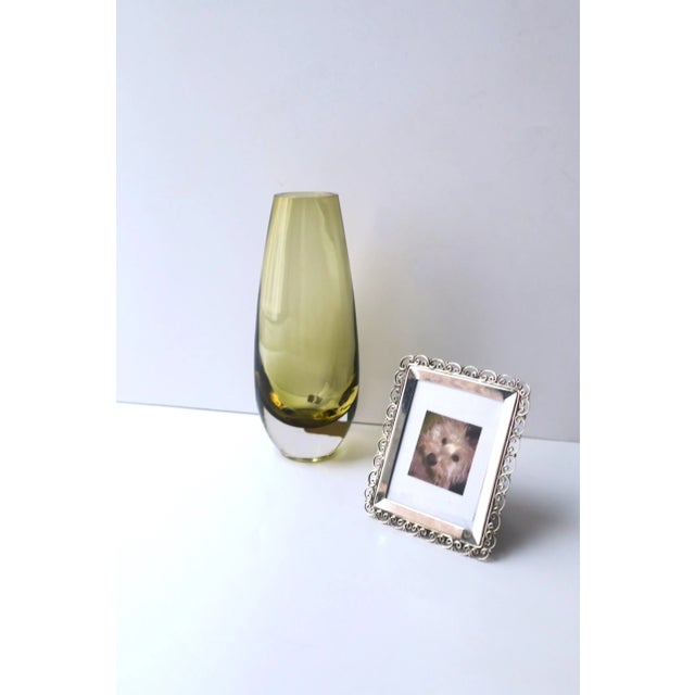 Aseda Glasbruk Swedish Yellow Glass Vase For Sale - Image 4 of 8