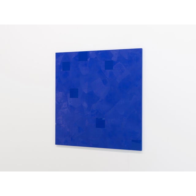 Blue Contemporary Abstract Oil Paint on Cast Acrylic "Dissonance Ii" by Tom Henderson For Sale - Image 8 of 9