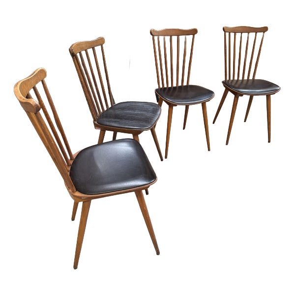 Chairs by Henri Julien for Baumann, Set of 4 For Sale