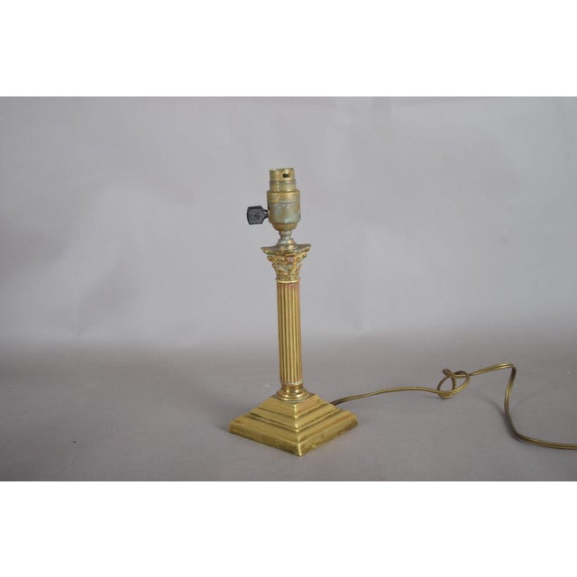 Vintage Patinated Brass Desk Lamp, 1950s For Sale - Image 4 of 8