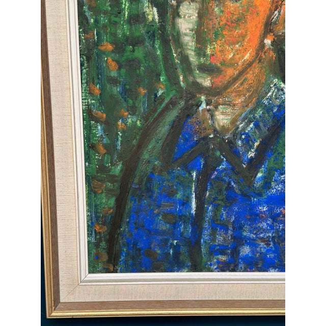 Leonard Digris, Portrait, 1960s, Oil Painting on Panel, Framed For Sale - Image 10 of 18