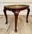 Mid-Century Queen Anne Style Mahogany Side Table With Engraved Brass Tray For Sale - Image 14 of 18