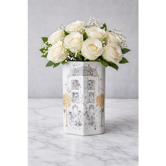 Mid 20th Century Rosenthal Porcelain Peynet Signed Vase For Sale - Image 5 of 5