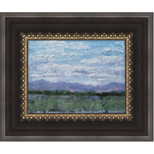 Textile Nevada Cloudscape Expressionist Landscape Oil Painting For Sale - Image 7 of 9