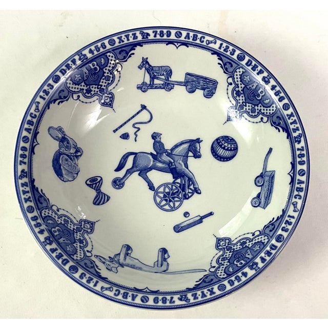 1990s Spode-“Edwardian Childhood”-Historical Pattern Porcelain Child Set – Featuring a Teacup,cereal Bowl and Dinner Plate For Sale - Image 6 of 8