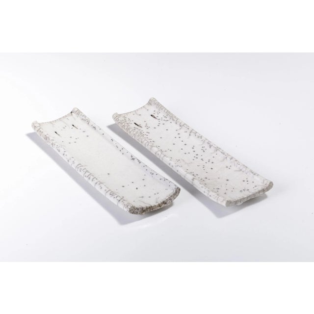 Japanese Modern White Crackle Incense Holders from Laab Milano, Set of 2 For Sale - Image 4 of 5