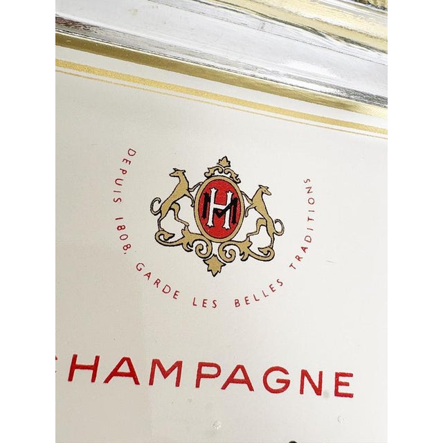 Henriot Champagne Ashtray, Thick Glass, Square Design, France, 1960s For Sale - Image 6 of 13