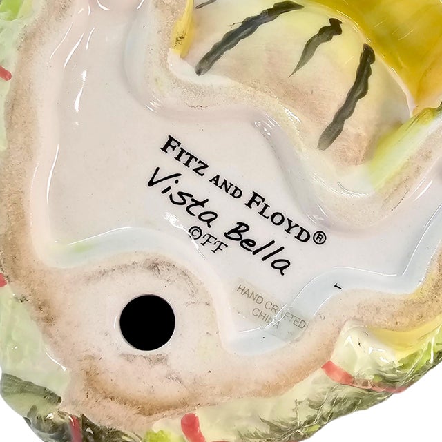 1990s Fitz and Floyd French Market Figural Pig Ceramic Sculpture For Sale - Image 10 of 11
