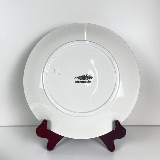 Vintage Maroussia Dinner Plates from Sarreguemines, 1930s, Set of 4 For Sale - Image 3 of 9