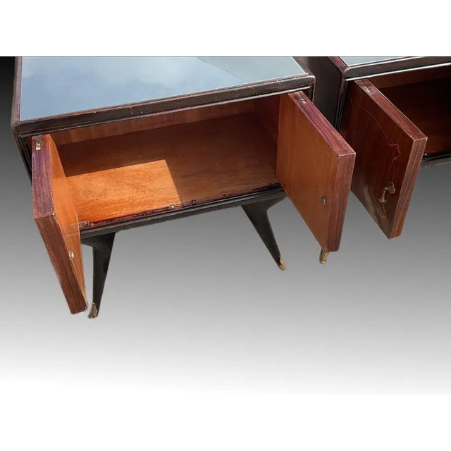Italian Art Deco Bedside Cabinets in the style of Paolo Buffa, 1950s, Set of 2 For Sale - Image 9 of 12