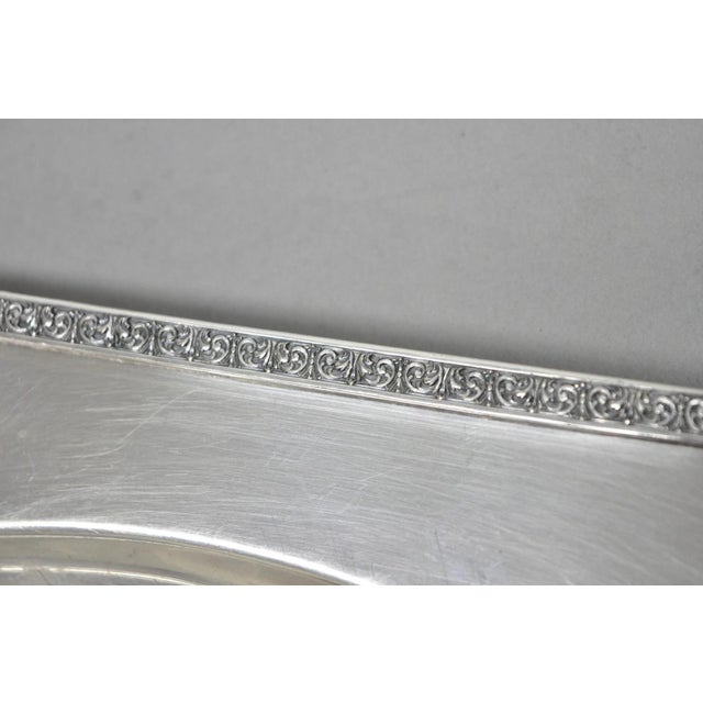 Antique Victorian Andover Sp Co Silver Plated Octagonal Serving Platter Tray For Sale - Image 4 of 11