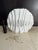 Early 21st Century Modern White Ceramicized Metal Striated Lamp For Sale - Image 5 of 5