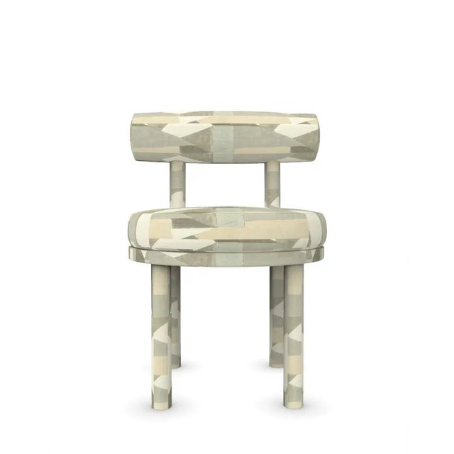 Moca Chair in Alabaster Fabric by Studio Rig for Collector For Sale - Image 6 of 6