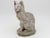 This vintage French composite stone cat garden ornament, with its detailed molding, reflects the rustic modernism of late...