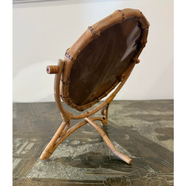 Vintage French Bamboo Mirror For Sale - Image 10 of 12
