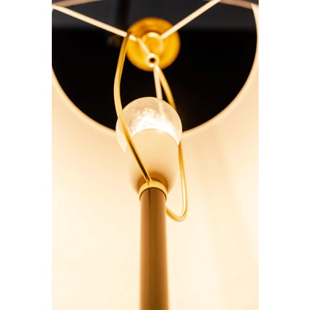 Metal Two Kalmar Floor Lamps Around 1950s With Fabric Shades by J. T. Kalmar, Set of 2 For Sale - Image 7 of 11