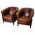 Vintage Dutch Cognac Colored Leather Club Chair, Set of 2 For Sale - Image 18 of 18