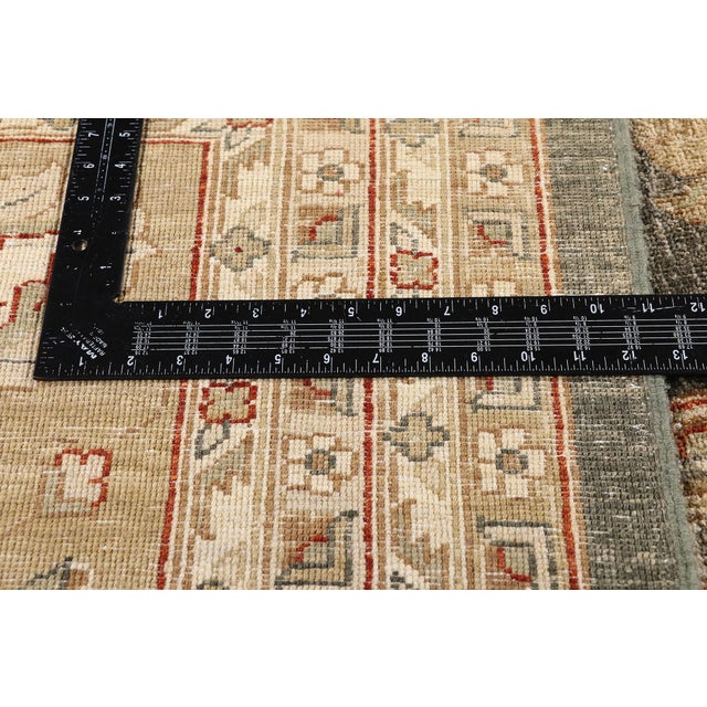 Textile Vintage Pakistani Oushak Rug, 11'10 X 14'11 For Sale - Image 7 of 10