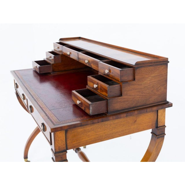 Regency Revival Bonheur Du Jour Desk in Mahogany, 1920s For Sale - Image 9 of 11