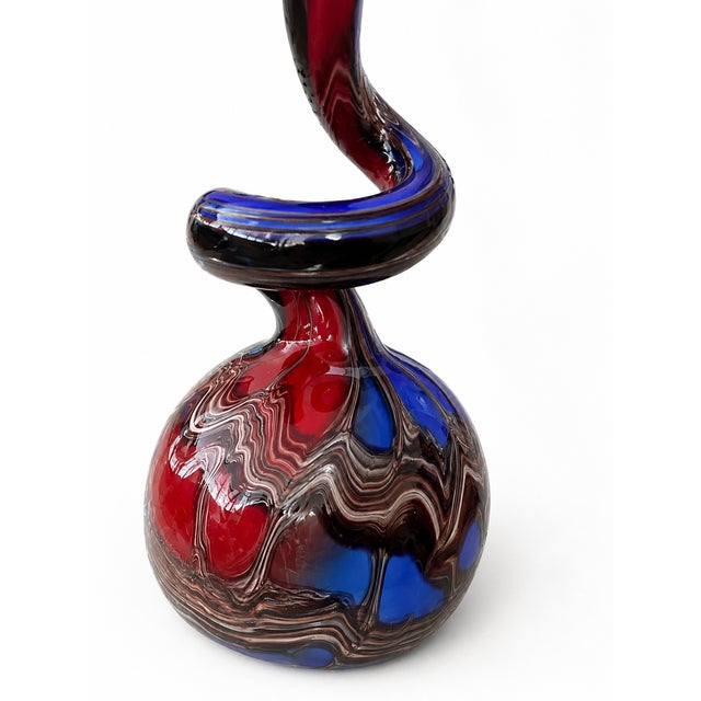 Large Postmodern Murano Glass Floor Vase, 1980s For Sale - Image 4 of 10