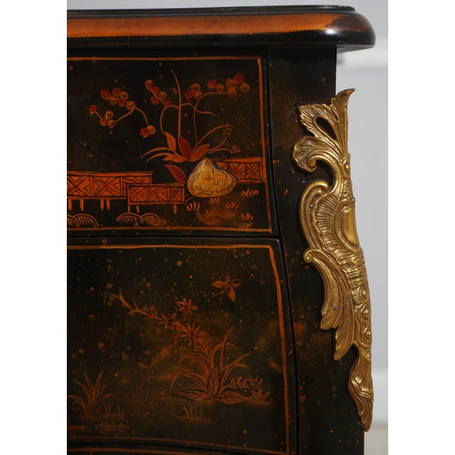 Wood Maitland Smith Chinoiserie Decorated Four Drawer Commode Chest For Sale - Image 7 of 17