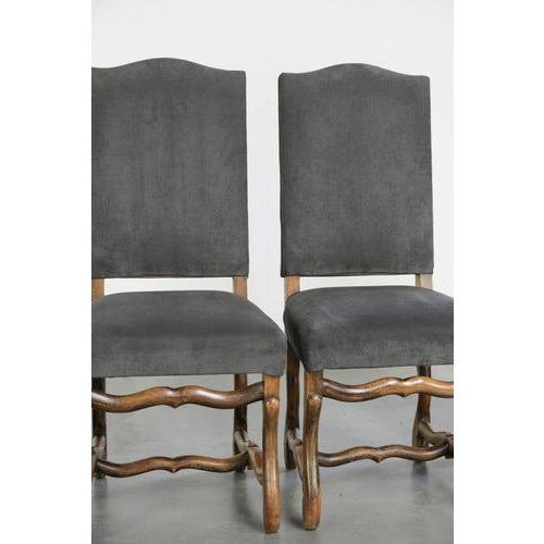 Late 19th Century Os De Mouton Dining Chairs with Fabric Seats, Set of 41 For Sale - Image 9 of 14