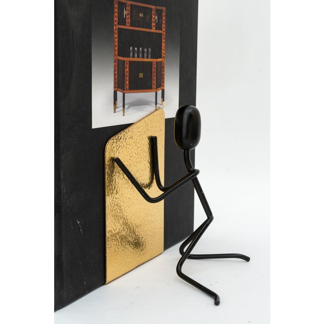 Metal Vintage Hammered Bookends, 1950s, Set of 2 For Sale - Image 7 of 15