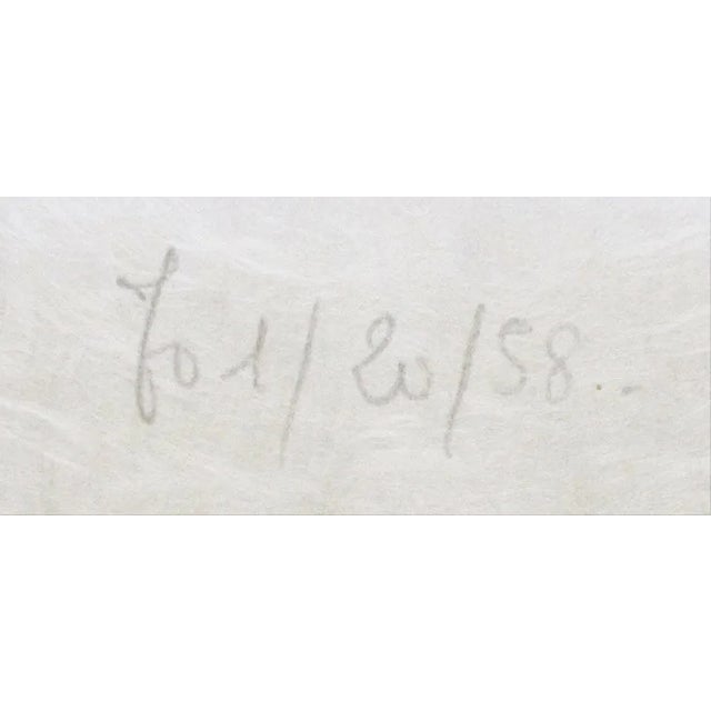 Contemporary 1960s Paul Guiramand Original Lithograph Chevaux Blancs Hand-Signed & Numbered For Sale - Image 3 of 3