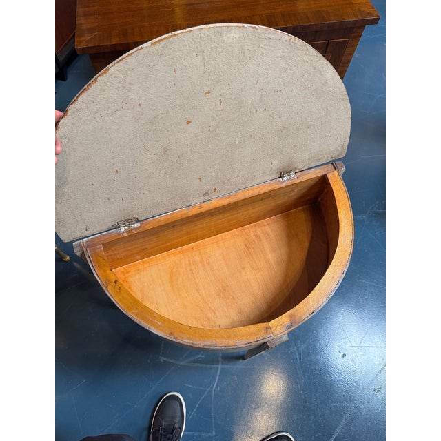 Swedish Gustavian Painted Demi-Lune Side Table For Sale In Dallas - Image 6 of 6