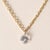 Floating Diamond Necklace 18K Gold Chain with Platinum Wire Wrap This elegant minimalist necklace features a repurposed...