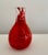 Novel Carlo Moretti glass bud vase, ruby red shades with clear art glass layered design. Hand made in Murano Italy, 1960s...