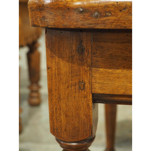 17th Century French Burgundian Walnut Side Table With 19th Century Needlework For Sale - Image 13 of 18
