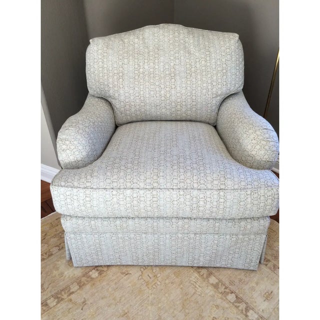 Baker Furniture Company Dapha Bridgewater Chairs With Barbara Barry Fabric - Set of 2 For Sale - Image 4 of 13