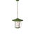 Mid-Century Italian Round Opaline Glass and Brass Green Lantern Chandelier, 1950s For Sale - Image 17 of 18