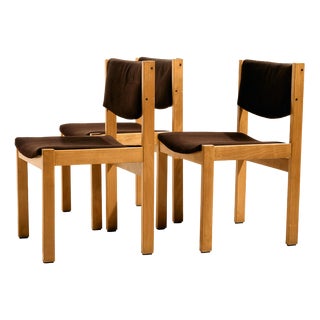 Vintage Angular Chair in Oak, 1970s For Sale