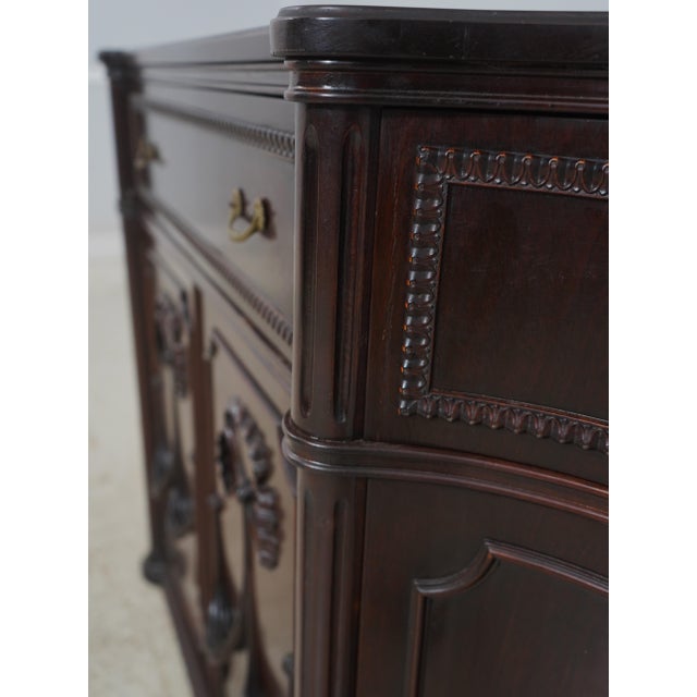 Vintage Regency Drop Front 3 Drawer 4 Door Desk Credenza For Sale - Image 14 of 18