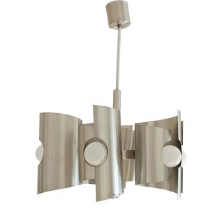 Vintage Space Age Hanging Light in Aluminium by Polam Bielsko, 1970 For Sale