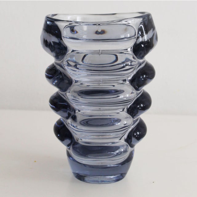 Vintage Bohemian Glass Vase by Vladislav Urban for Hermanova Hut Glasswork, 1962 For Sale - Image 12 of 15
