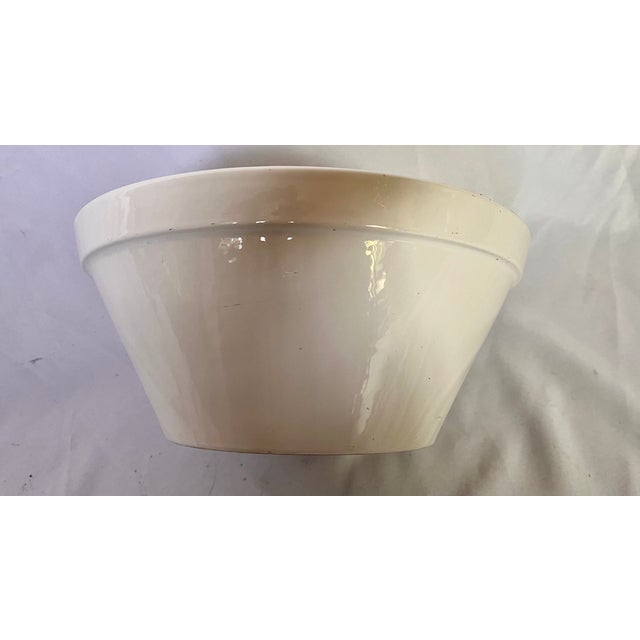 Early 1900s Large French White Ironstone Bowl For Sale - Image 4 of 7
