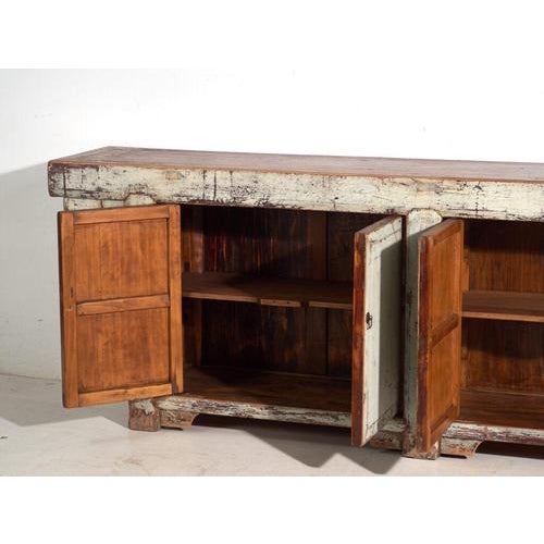 Antique Altar Sideboard in Lacquered Pine, China, 1900 For Sale - Image 8 of 14