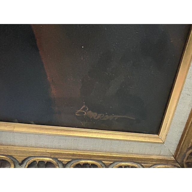 1960s 1960s Mid Century Modern Framed Oil Painting of an Old Man Chiaroscuro Tenebrism Vibe Maybe Franz Schoorman Work For Sale - Image 5 of 12