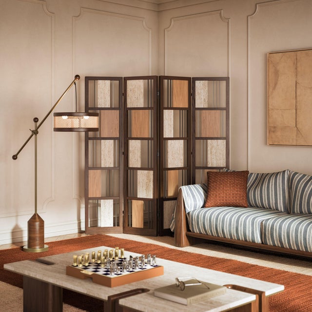 Hamilton Floor Lamp by Wood Tailors Club, in New conditions. Designed from 2000 Signed by Maker, Up to 250V (Europe/UK...