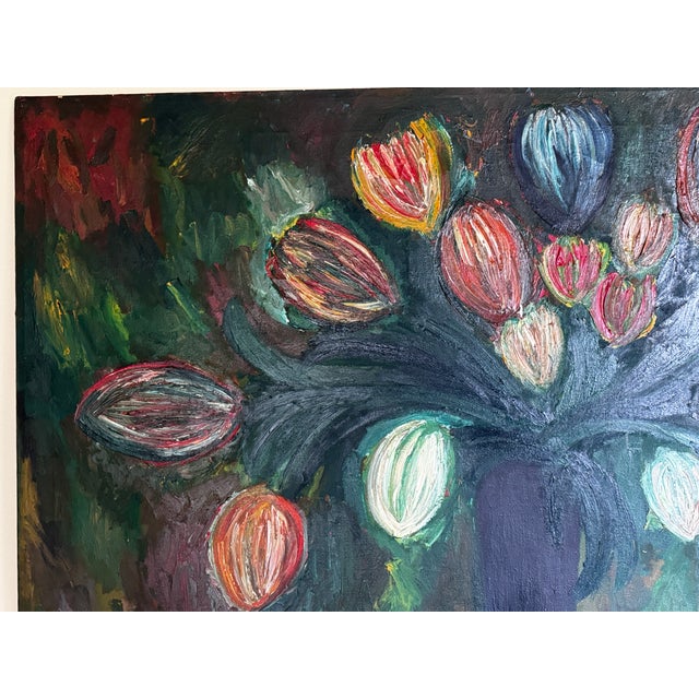 Contemporary Flowers for My Mom Contemporary Original Oil Painting by Monique Nichols For Sale - Image 3 of 12