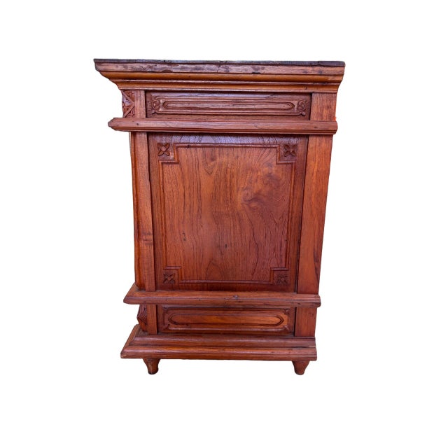 Vintage Mexican Carved Oak Credenza / Sideboard Buffet, 1980s For Sale In Miami - Image 6 of 18