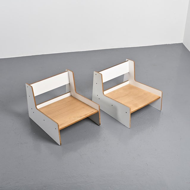 Mid-Century Modern Lounge Chairs attributed to Pierre Guariche for Negroni, 1970s, Set of 2 For Sale - Image 3 of 13