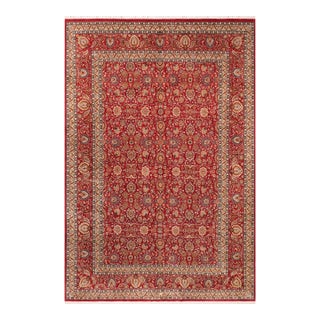 1990's Floral Pak-Persian Red/Green Wool Rug - 10'0'' X 14'3'' For Sale